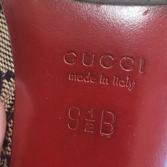 9.5 GUCCI*VERY RARE*GG MONOGRAM D RING*ZIPPERED*STILETTO*POINTED TOE* - Picture 9 of 15